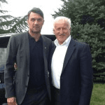 Loris Boni sammen med Milan-legenden Paolo Maldini